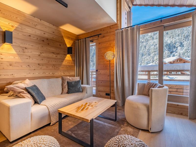 Urlaub in den Bergen 3-Zimmer-Holzhütte für 8 Personen (1) - Les Chalets de Tueda - Méribel-Mottaret - Wohnzimmer