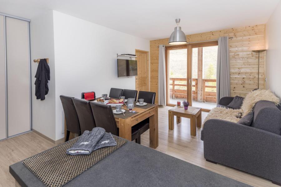 Urlaub in den Bergen 3-Zimmer-Appartment für 6 Personen (16B) - Les Chalets des Rennes - Vars - Wohnzimmer