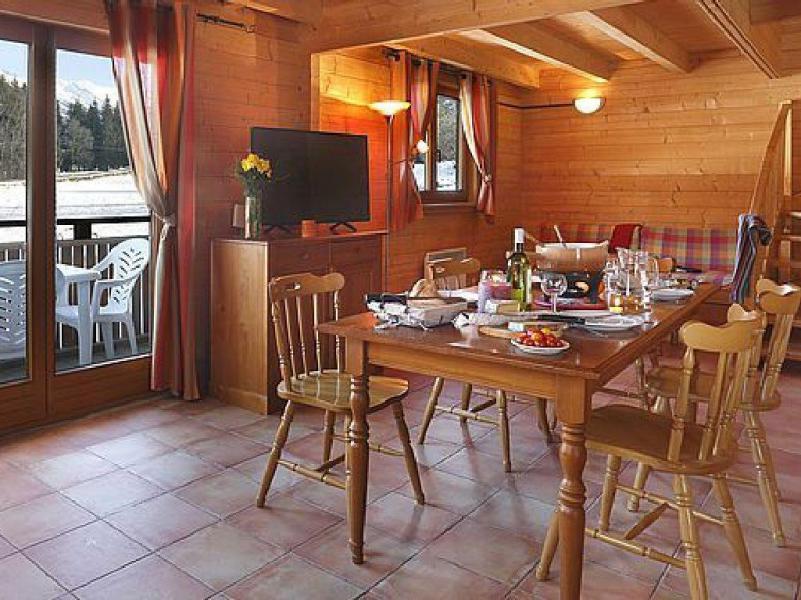 Vakantie in de bergen Les Chalets du Bois de Champelle - Morillon - Woonkamer