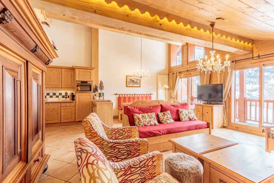 Urlaub in den Bergen 4-Zimmer-Appartment für 8 Personen (B03) - Les Chalets du Gypse - Saint Martin de Belleville - Wohnzimmer