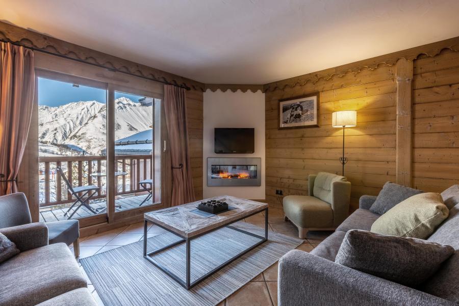 Urlaub in den Bergen 4-Zimmer-Appartment für 8 Personen (C02) - Les Chalets du Gypse - Saint Martin de Belleville - Wohnzimmer