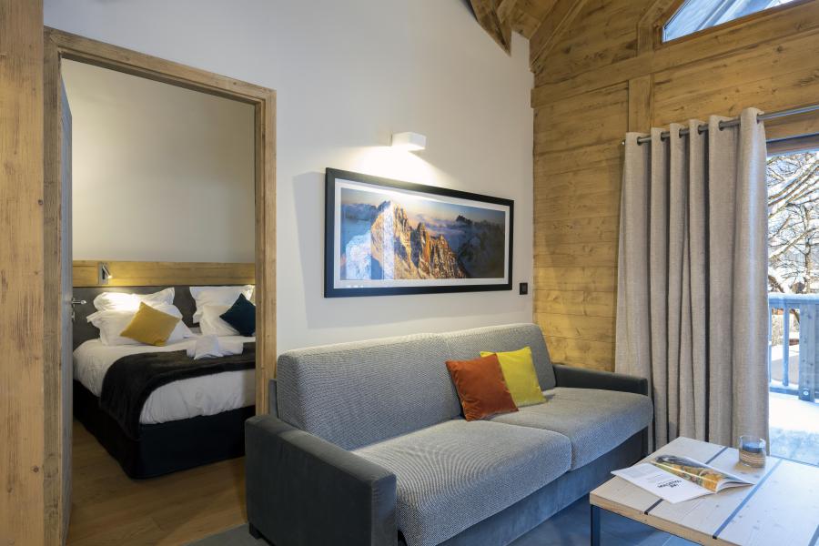 Vakantie in de bergen Appartement 2 kamers 4 personen - Les Chalets Eléna - Les Houches - Woonkamer