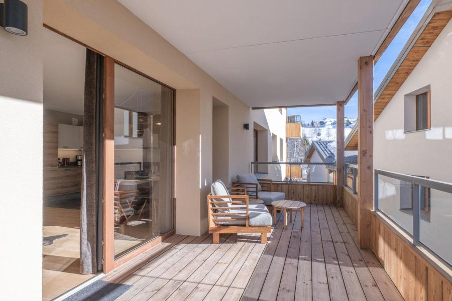 Wakacje w górach Apartament 3 pokojowy 5 osób (A101) - Les Fermes de l'Alpe - A - Alpe d'Huez - Balkon