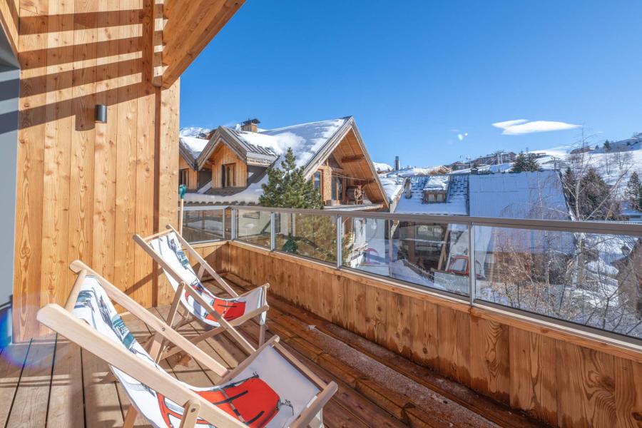 Wakacje w górach Apartament 3 pokojowy 6 osób (A203) - Les Fermes de l'Alpe - A - Alpe d'Huez - Balkon