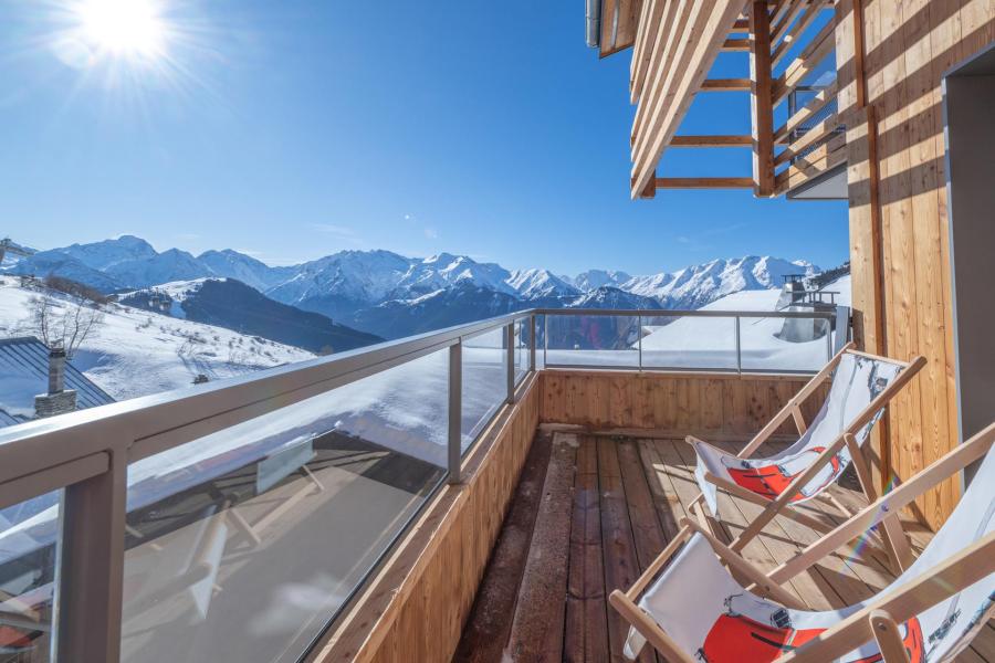 Vacanze in montagna Appartamento 3 stanze per 6 persone (A203) - Les Fermes de l'Alpe - A - Alpe d'Huez - Balcone