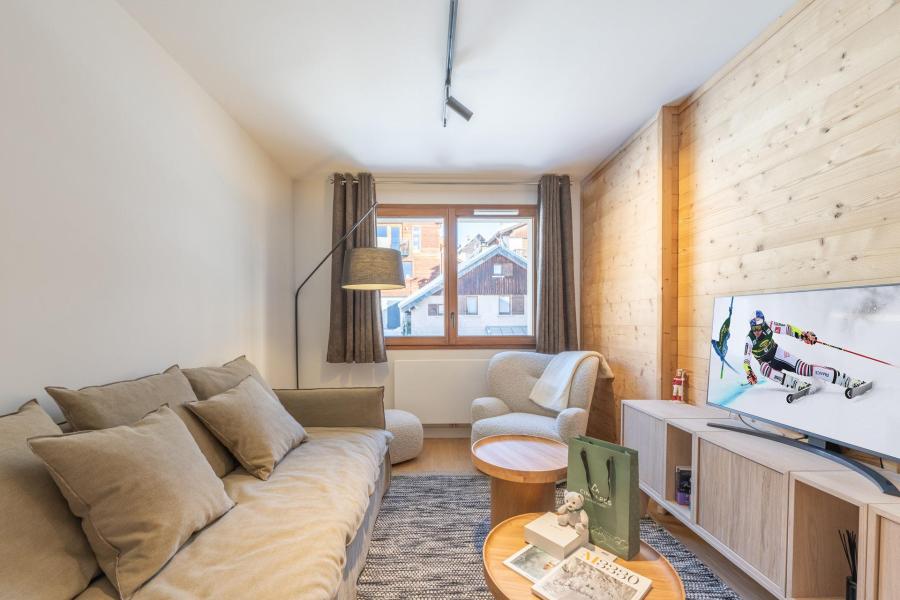 Vakantie in de bergen Appartement 2 kamers 4 personen (C402) - Les Fermes de l'Alpe - C - Alpe d'Huez - Woonkamer