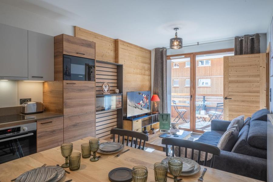 Vakantie in de bergen Appartement 2 kamers bergnis 4 personen (C103) - Les Fermes de l'Alpe - C - Alpe d'Huez - Woonkamer