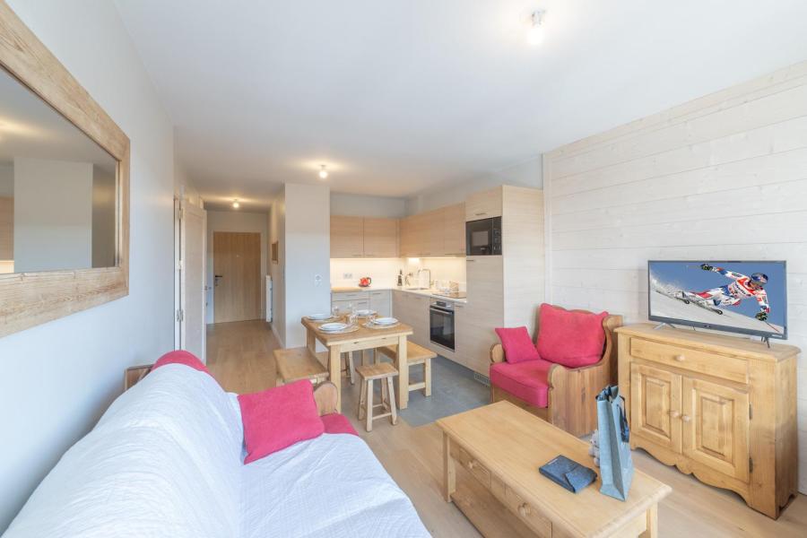 Vakantie in de bergen Appartement 2 kamers bergnis 4 personen (C206) - Les Fermes de l'Alpe - C - Alpe d'Huez - Woonkamer