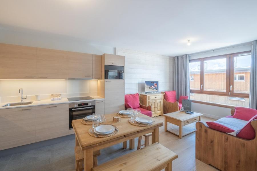 Vakantie in de bergen Appartement 2 kamers bergnis 4 personen (C206) - Les Fermes de l'Alpe - C - Alpe d'Huez - Woonkamer