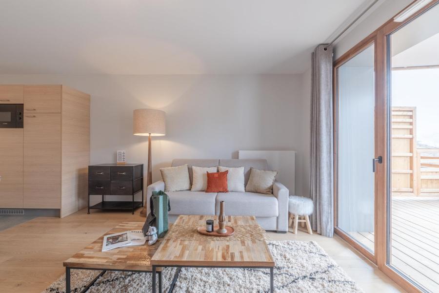 Vakantie in de bergen Appartement 3 kabine kamers 6 personen (C102) - Les Fermes de l'Alpe - C - Alpe d'Huez - Woonkamer