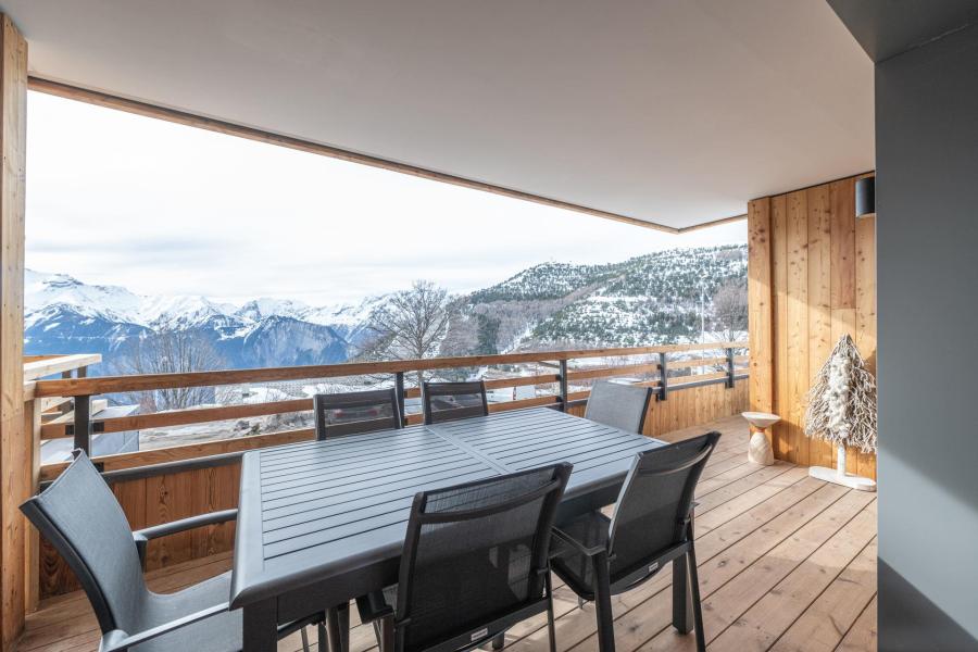 Urlaub in den Bergen 3-Zimmer-Holzhütte für 6 Personen (D105) - Les Fermes de l'Alpe - D - Alpe d'Huez - Balkon