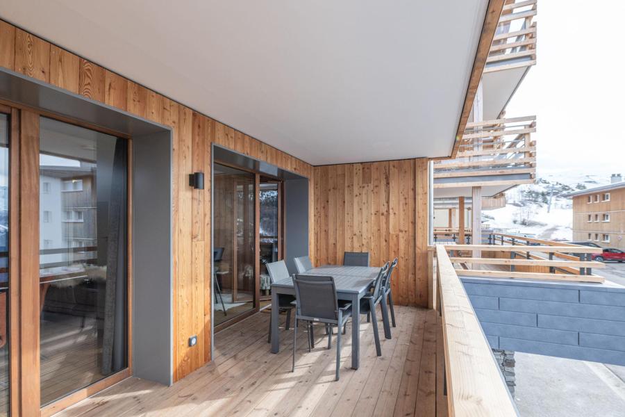 Wakacje w górach Apartament 3 pokojowy kabina 6 osób (D105) - Les Fermes de l'Alpe - D - Alpe d'Huez - Balkon