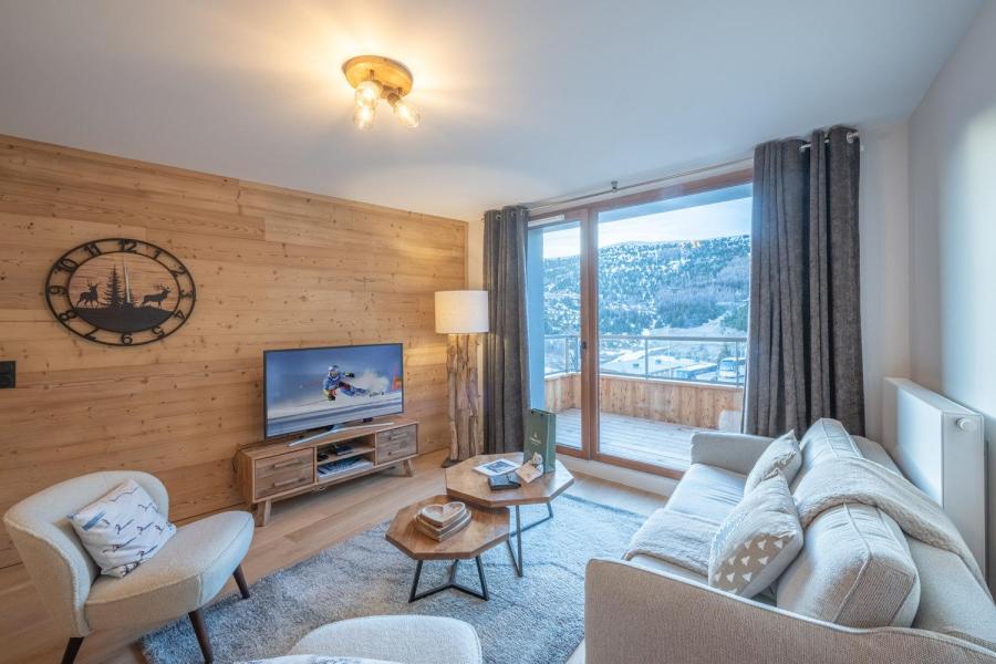 Vakantie in de bergen Appartement duplex 4 kamers 6 personen (D301) - Les Fermes de l'Alpe - D - Alpe d'Huez - Woonkamer