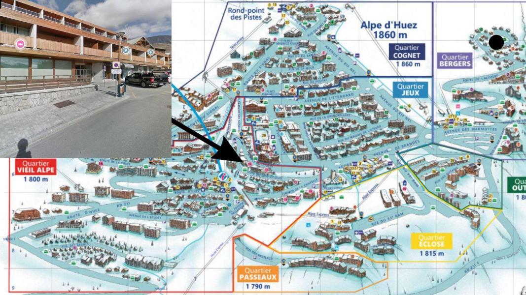 Vacanze in montagna Appartamento 2 stanze per 4 persone (114-15) - Les Neiges d'Or - Alpe d'Huez - Mappa