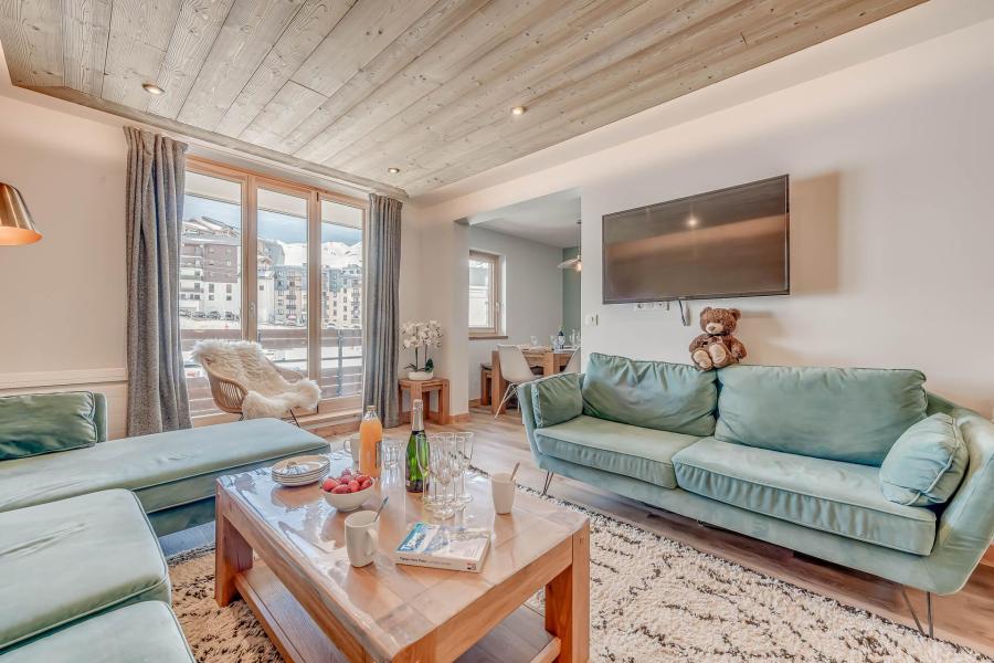 Vakantie in de bergen Appartement duplex 4 kamers 8 personen (2AP) - Les Rives - Tignes - Woonkamer