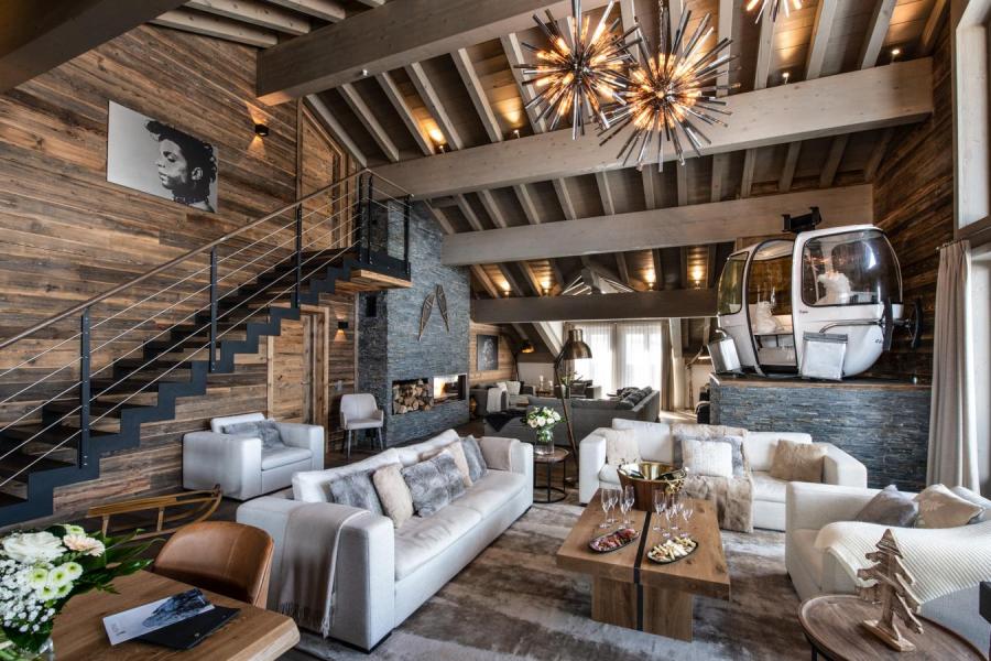 Wakacje w górach Apartament triplex 8 pokojowy  14-16 osób (D15) - Mammoth Lodge - Courchevel - Pokój gościnny