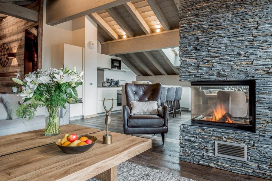 Vakantie in de bergen Appartement duplex 5 kamers 9 personen (D13) - Mammoth Lodge - Courchevel - Woonkamer