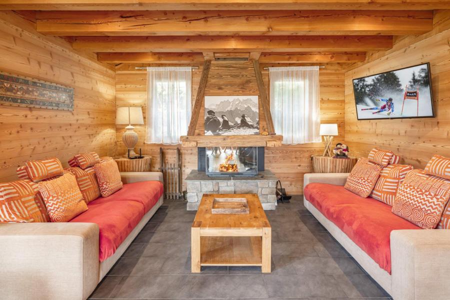 Holiday in mountain resort 9 room triplex chalet 9 people (Marmotte 1) - MARMOTTANT - Serre Chevalier - Living room