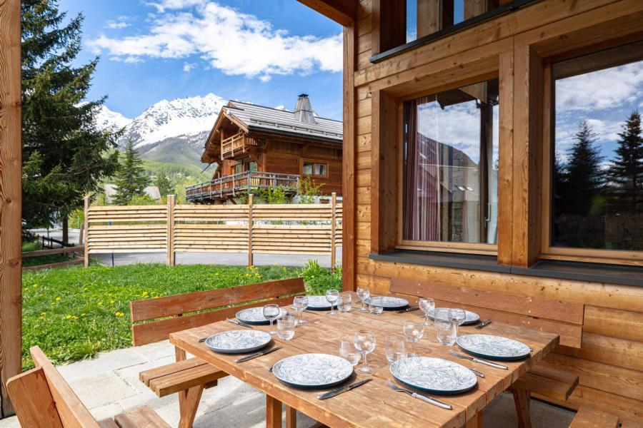 Holiday in mountain resort 9 room triplex chalet 9 people (Marmotte 1) - MARMOTTANT - Serre Chevalier - Terrace