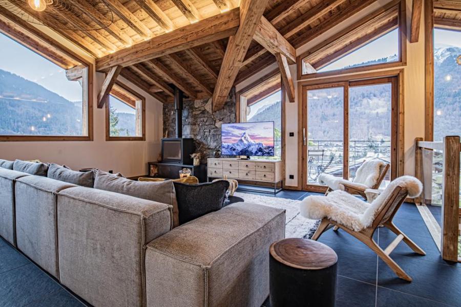 Holiday in mountain resort 6 room triplex chalet 10 people - NANOOK - Morzine - Living room
