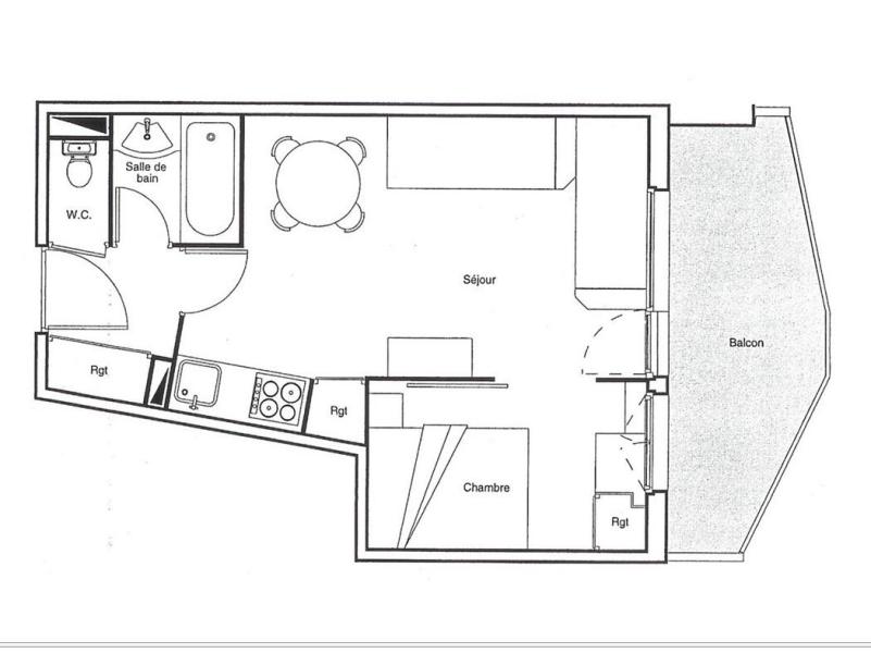 Urlaub in den Bergen 2-Zimmer-Appartment für 5 Personen (506) - Néva - Avoriaz - Plan