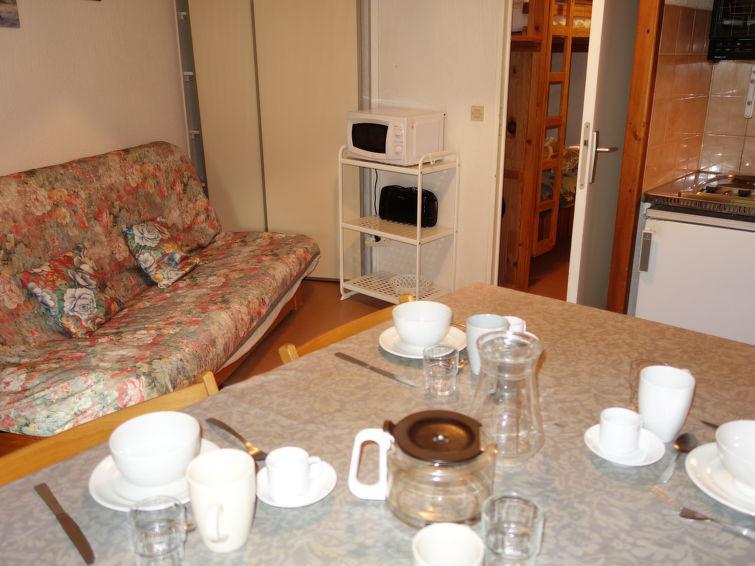 Vakantie in de bergen Appartement 2 kamers 6 personen (10) - Pierres Blanches F et H - Les Contamines-Montjoie - Woonkamer