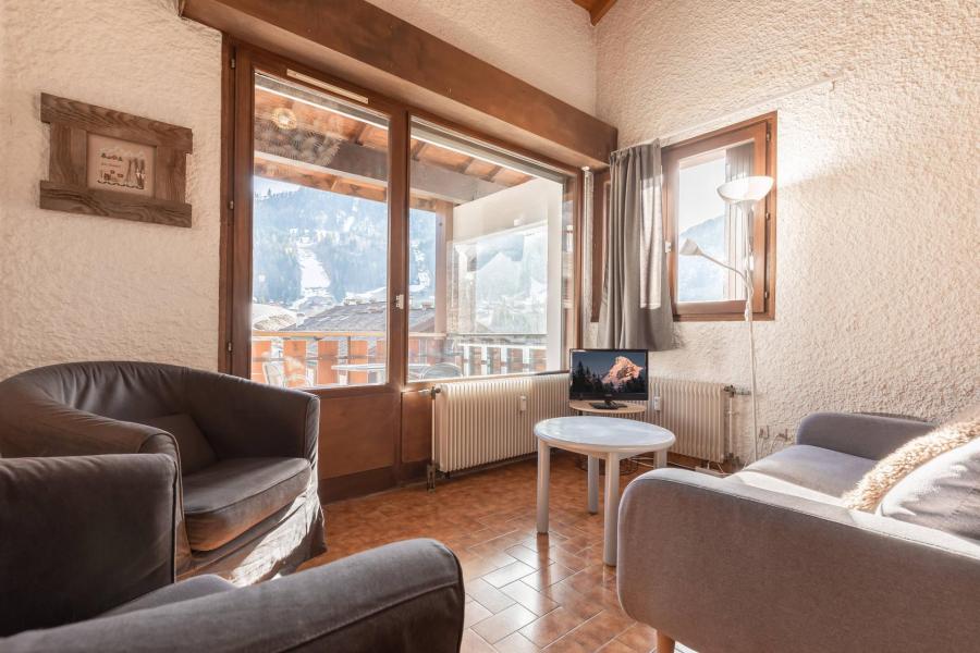 Vakantie in de bergen Appartement 4 kamers mezzanine 8 personen (AIGLBS) - Résidence Aigles I - La Clusaz - Woonkamer