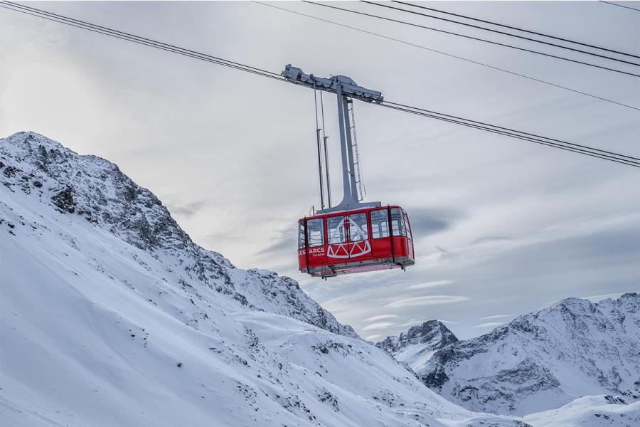 Vakantie in de bergen Studio bergnis 4 personen (154) - Résidence Aiguille Rouge - Les Arcs - Woonkamer