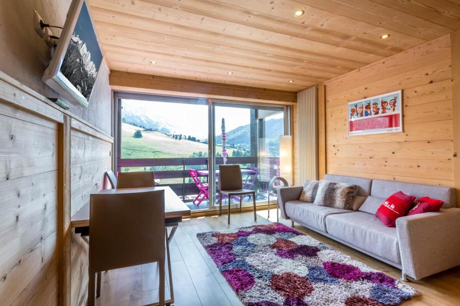 Urlaub in den Bergen Studio Schlafnische 3 Personen (11) - Résidence Aiguille Verte - La Clusaz - Wohnzimmer