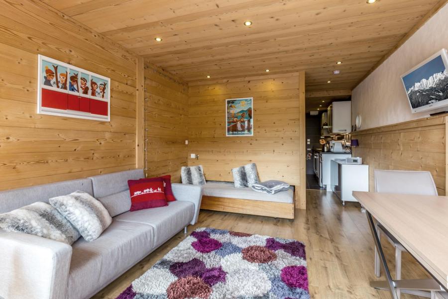 Urlaub in den Bergen Studio Schlafnische 3 Personen (11) - Résidence Aiguille Verte - La Clusaz - Wohnzimmer