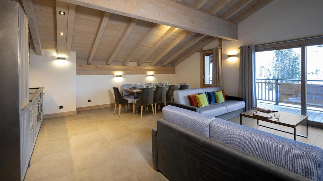 Holiday in mountain resort 5 room duplex apartment 10 people - Résidence Akoya - Valmorel - Living room