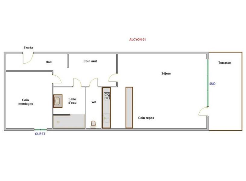 Vacanze in montagna Studio con alcova per 5 persone (01) - Résidence Alcyon - La Clusaz - Mappa