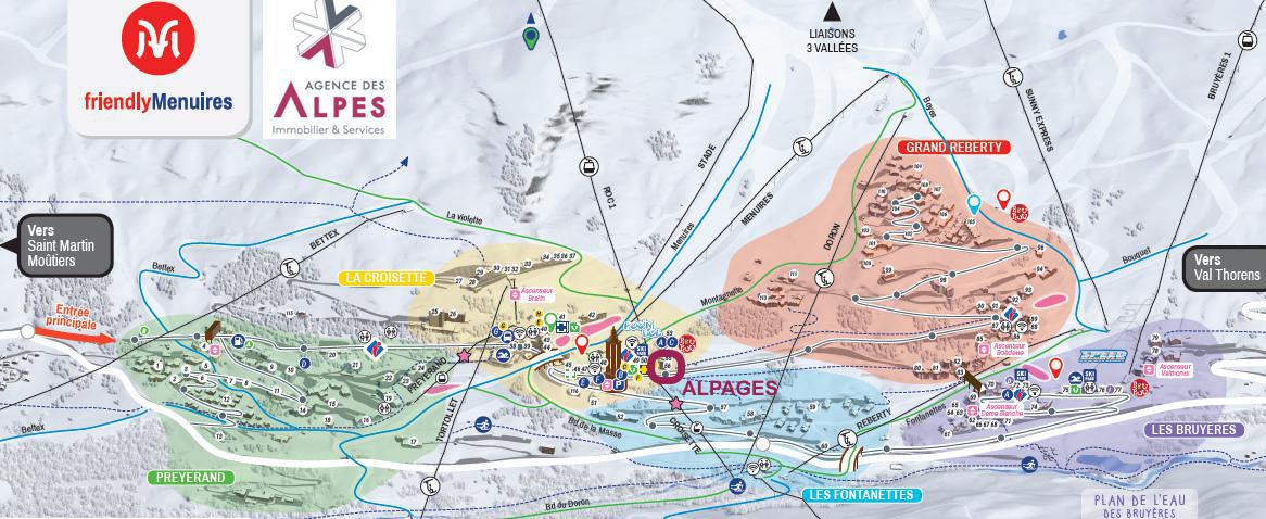 Vacances en montagne Résidence Alpages - Les Menuires - Plan