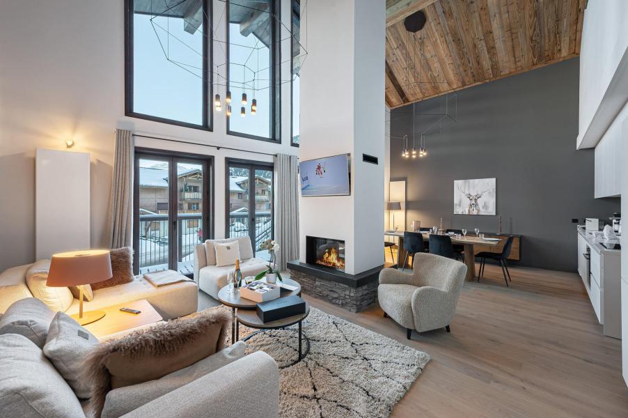 Vakantie in de bergen Appartement 6 kamers 8 personen (ILLI) - Résidence Alpamayor - Courchevel - Woonkamer