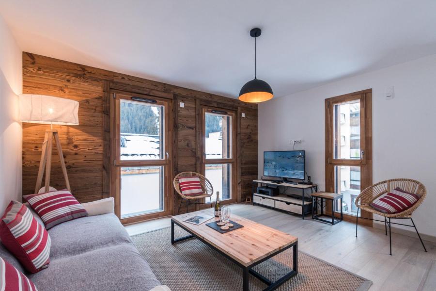 Urlaub in den Bergen 4 Zimmer Maisonettewohnung für 6 Personen (PEARL) - Résidence Androsace du Lyret - Chamonix - Wohnzimmer