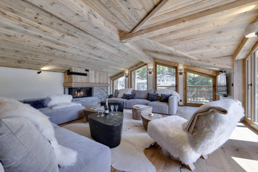 Urlaub in den Bergen 5 Zimmer Maisonettewohnung für 8 Personen (3) - Résidence Arolay - Val d'Isère - Wohnzimmer