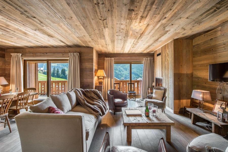 Urlaub in den Bergen 5-Zimmer-Holzhütte für 8 Personen (33) - Résidence Aspen Lodge & Park - Méribel - Wohnzimmer