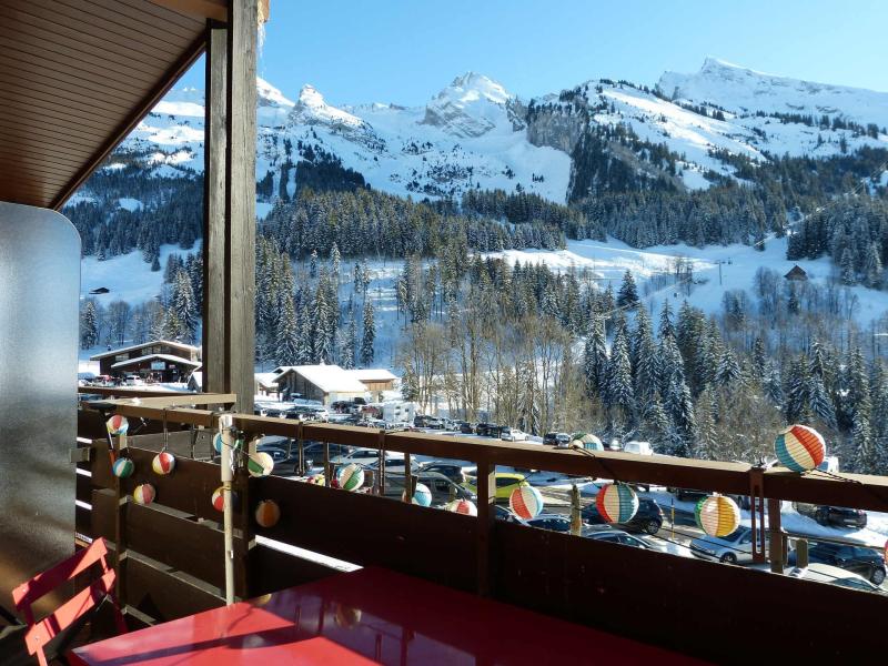 Holiday in mountain resort 3 room mezzanine apartment cabin 6 people (BALM08) - Résidence Balme I - La Clusaz - Balcony