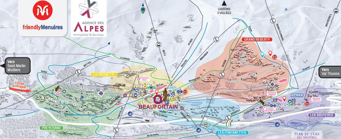 Vacances en montagne Résidence Beaufortain - Les Menuires - Plan