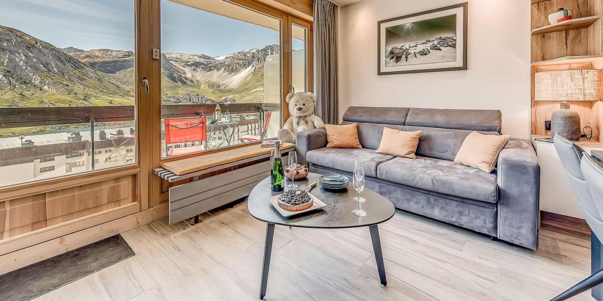 Urlaub in den Bergen 2-Zimmer-Holzhütte für 6 Personen (652P) - Résidence Bec Rouge - Tignes - Wohnzimmer