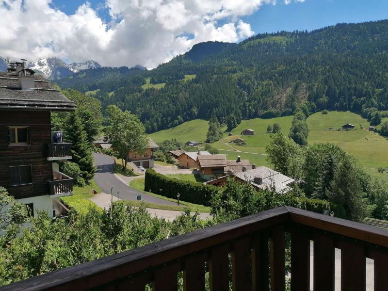 Vakantie in de bergen Appartement 2 kamers 4 personen (190-1L) - Résidence Belvédère - Le Grand Bornand - Terras