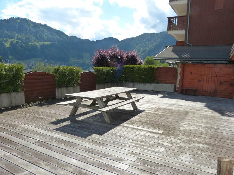 Urlaub in den Bergen 5-Zimmer-Holzhütte für 8 Personen (02) - Résidence Biblos - La Clusaz - Terrasse