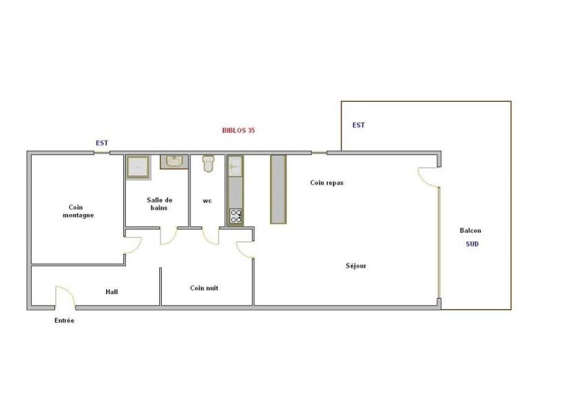 Vakantie in de bergen Appartement 2 kamers bergnis 5 personen (35) - Résidence Biblos - La Clusaz - Kaart