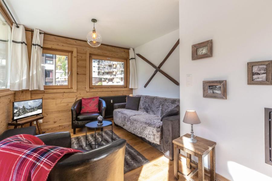 Urlaub in den Bergen 3-Zimmer-Holzhütte für 6 Personen (BISO08) - Résidence Bison - La Clusaz - Wohnzimmer