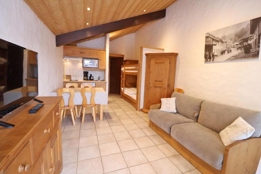 Vakantie in de bergen Studio 4 personen - Résidence Bivouac - Les Gets - Woonkamer