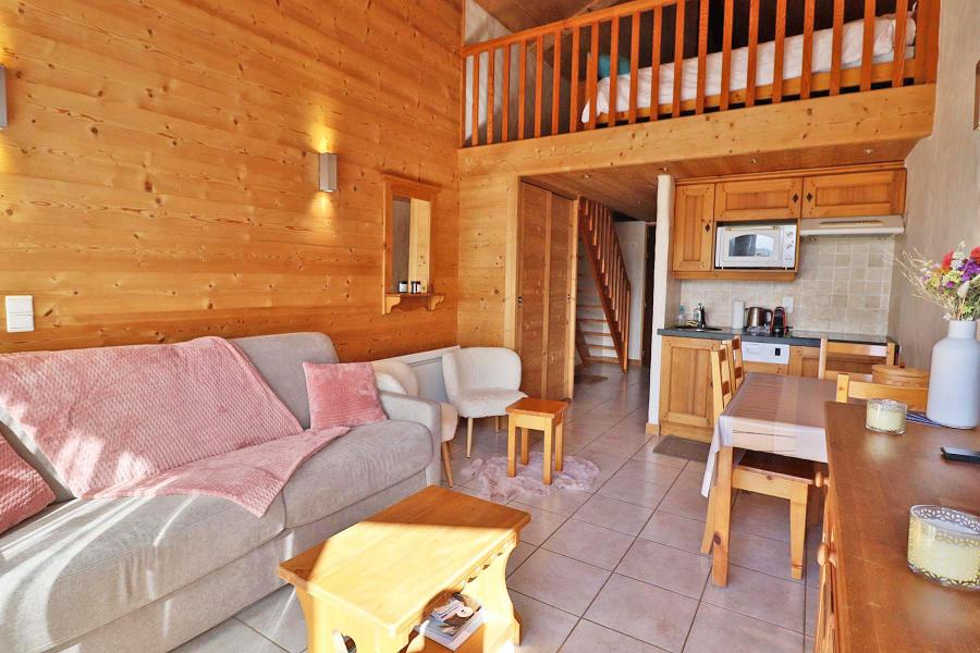 Holiday in mountain resort Studio mezzanine 5 people - Résidence Bivouac - Les Gets - Living room