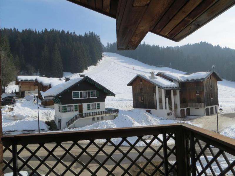 Holiday in mountain resort 2 room mezzanine apartment 4 people - Résidence Bois de Lune  - Les Gets - Balcony