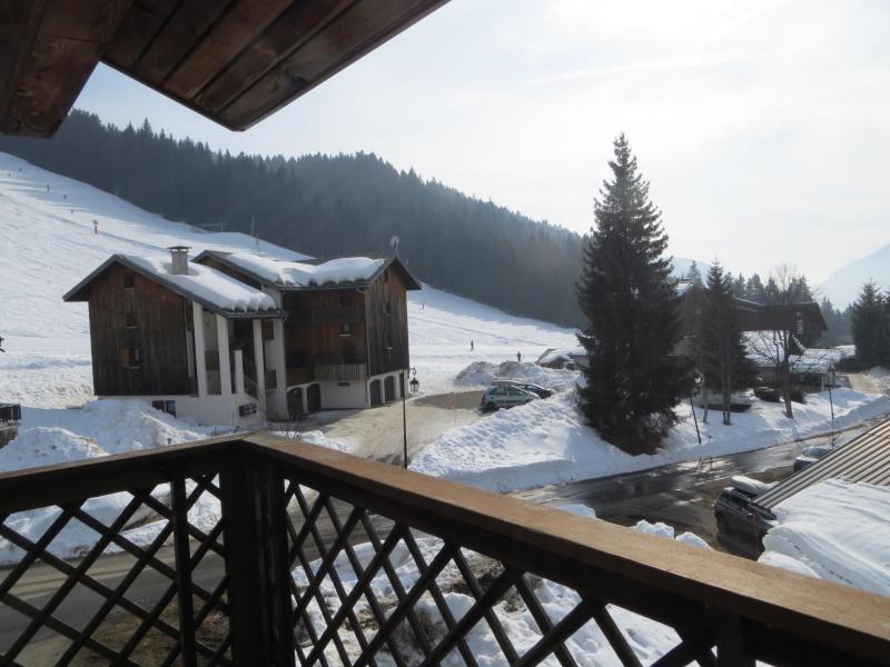 Holiday in mountain resort 2 room mezzanine apartment 4 people - Résidence Bois de Lune  - Les Gets - Balcony