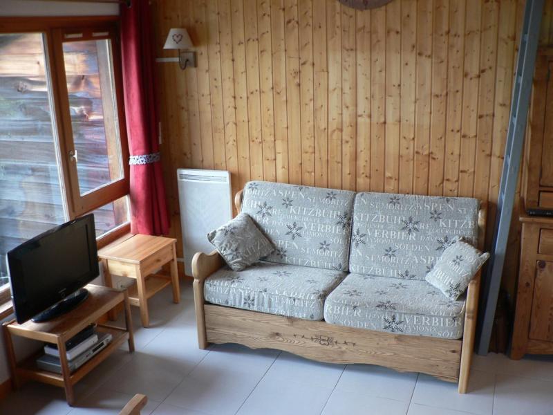 Holiday in mountain resort 2 room mezzanine apartment 4 people - Résidence Bois de Lune  - Les Gets - Living room