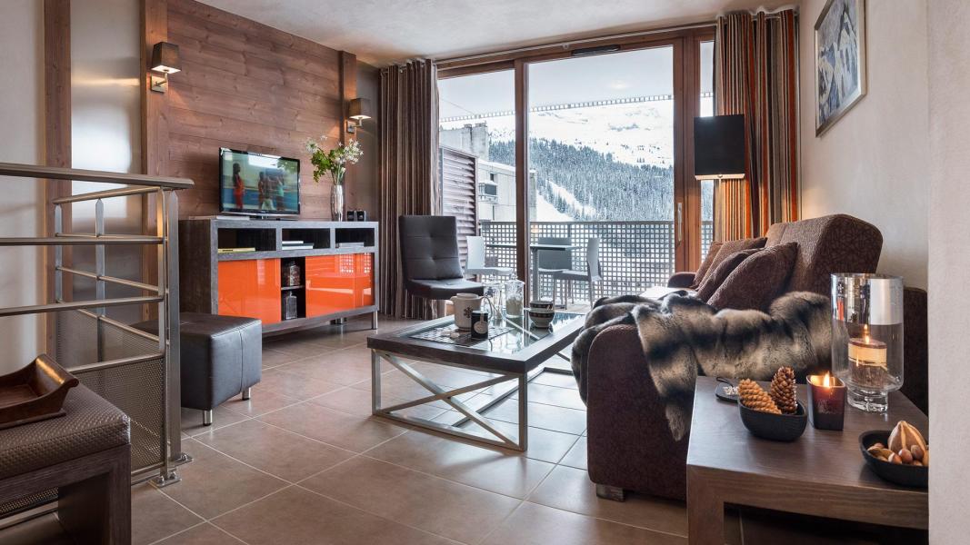 Vakantie in de bergen Résidence Boutique Le Centaure - Flaine - Woonkamer